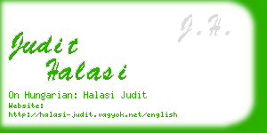 judit halasi business card